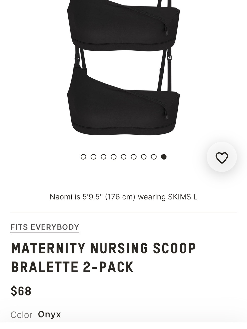 SKIMS Black Maternity Nursing Scoop Bralettes - Picture 3 of 3